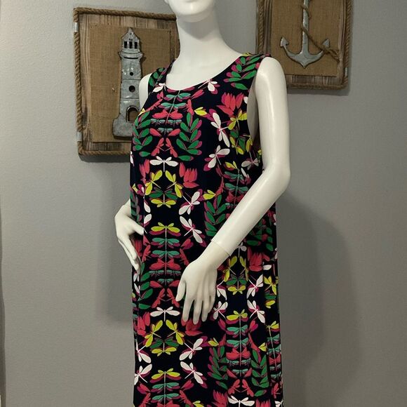Crown & Ivy Woman Floral Sleeveless Dress - Black, Pink, Green - Picture 5 of 7